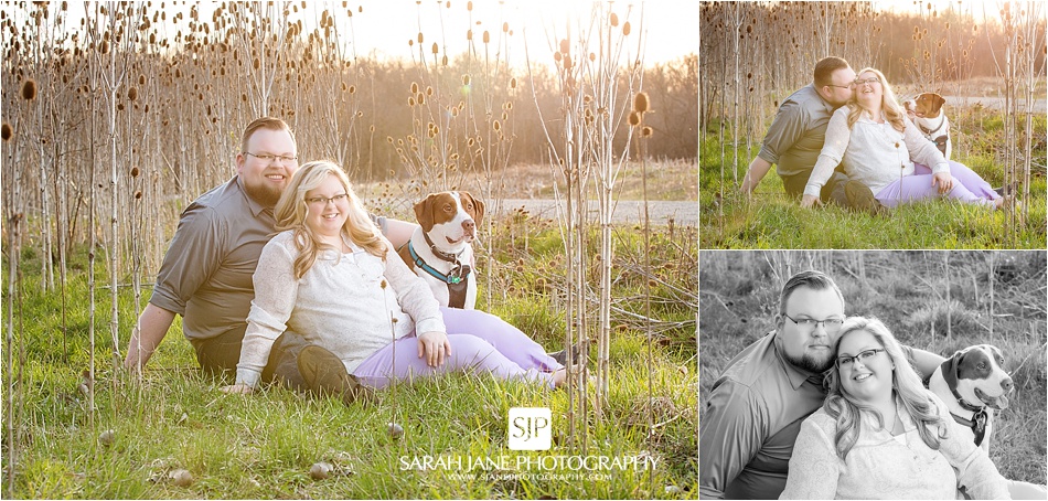 decatur il engagement portraits, sarah jane photography, sjp, decatur il, engagement portraits, engagement pictures with pets, including dog in couples pictures, outdoor portraits, 